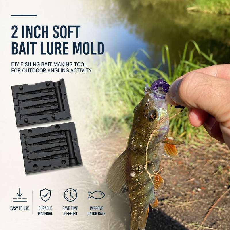 Fishing Lure Making Kit - 2 Inch Soft Bait Lure Mold