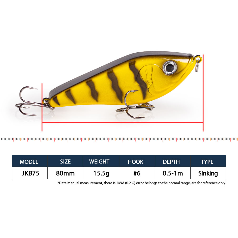 80mm/15.5g Muskies Jerkbait Pi - Fishing Lure Swimbait recension och pris