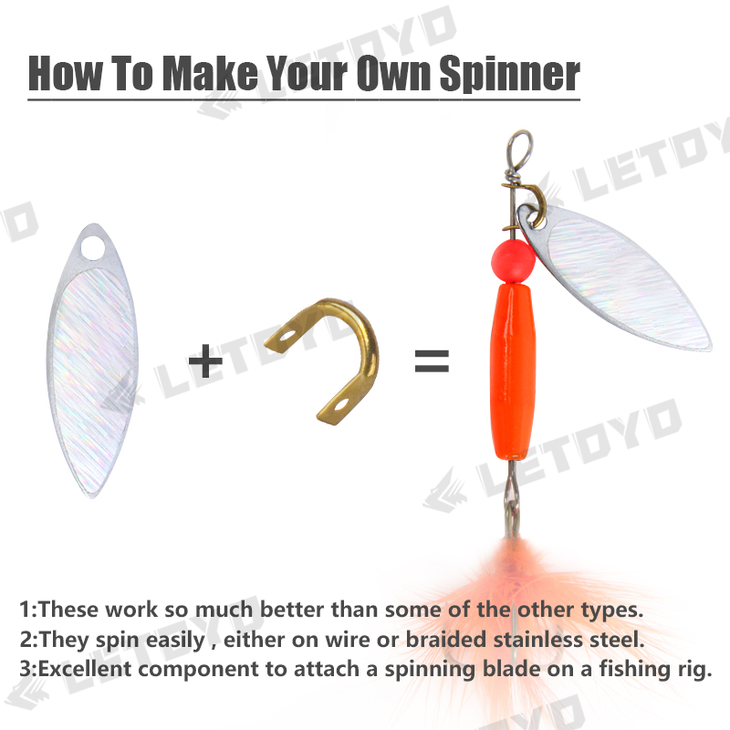 LETOYO 100pcs Folded Clevises  - Fishing Lure Spinner recension och pris