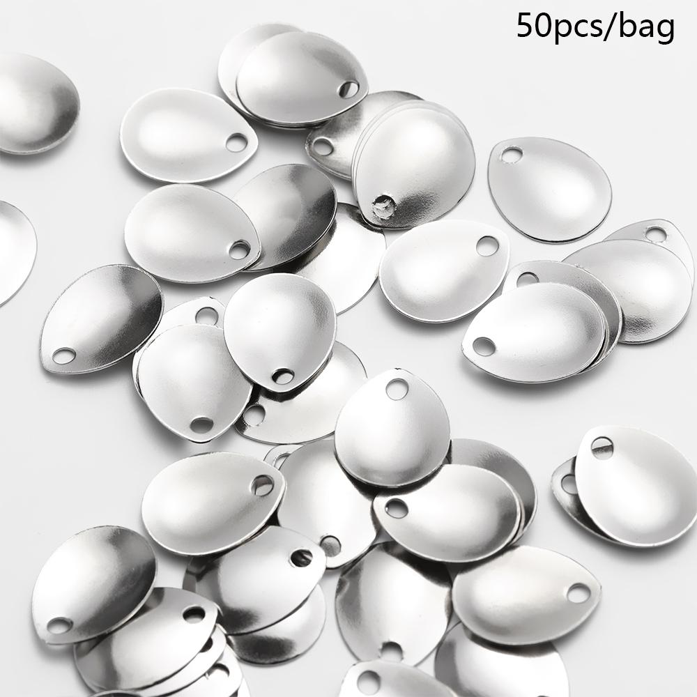 50PCS Silver Smooth Nickel Seq - Fishing Lure Spinner recension och pris