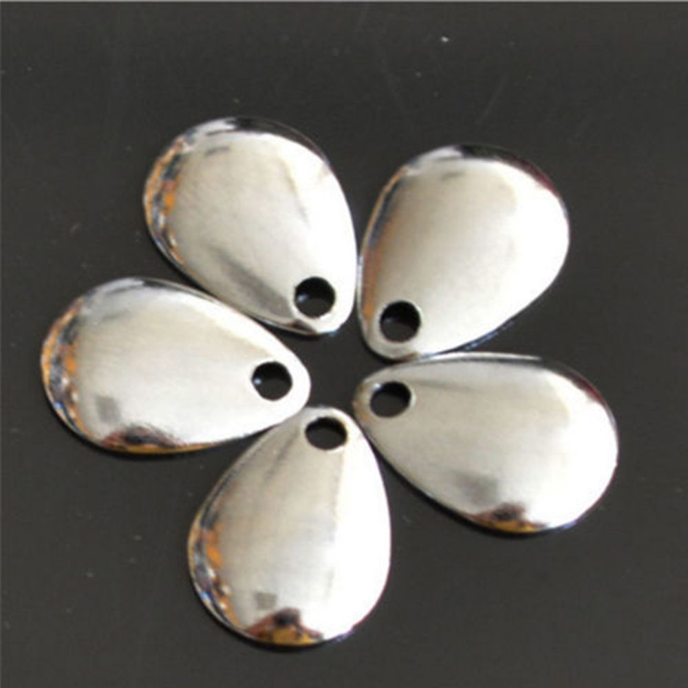 50PCS Silver Smooth Nickel Seq - Fishing Lure Spinner recension och pris