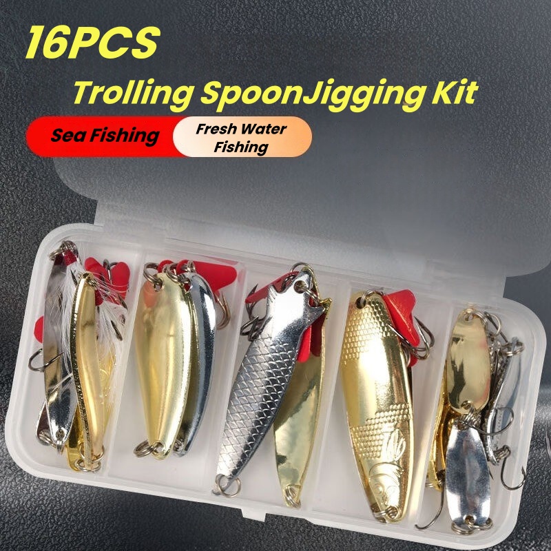 Fishing Lure Kit 16 Pcs Sets T - Fishing Lure Spinnerbait recension och pris