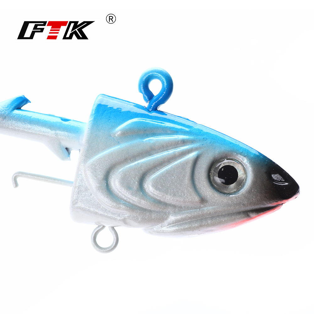 FTK 2PCS Jig Head Fishing Hook - Fishing Lure Soft Plastic recension och pris